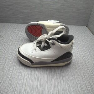 Nike Air Jordan 3 Retro TD White Black Red Toddler Shoes 6C DM0968-106